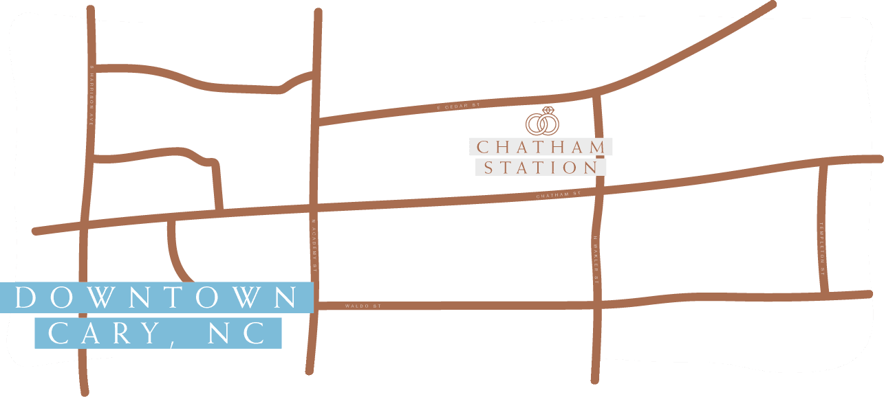 map of Cary, NC with venue